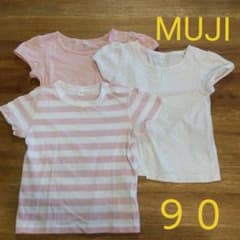 無印良品 80～90 Tシャツ 女の子 水玉 ボーダー まとめうりのサムネイル