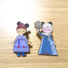 ディズニー アナと雪の女王 ピンバッジ 2個セット - メルカリ