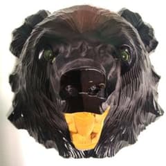 木彫り 熊 クマ ガラス目 彫刻熊 一刀彫 壁掛け 堀井民芸 顔 美品 30cm 木彫り 熊 クマ ガラス目 彫刻熊 一刀彫 壁掛け 堀井民芸 顔 美品 30cm