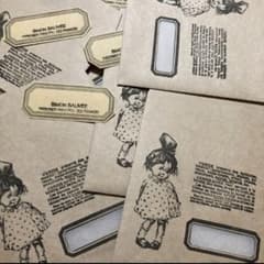 クラフト紙封筒／窓付き女の子のサムネイル