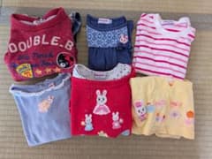 ミキハウス　DOUBLE.B 女の子トップスセット 6点　80cmのサムネイル