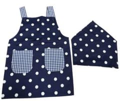1回着用 美品 子供用 簡単 エプロン 三角巾(ゴム) セット 110 キッズのサムネイル