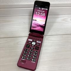 au KYF43 ワインレッド 折りたたみ式 携帯電話 ガラケー - メルカリ