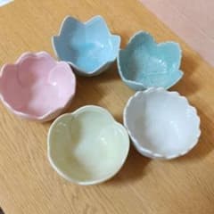 小鉢 ５点セット 和食器 花柄 お皿 副菜 陶器  まとめ売りのサムネイル