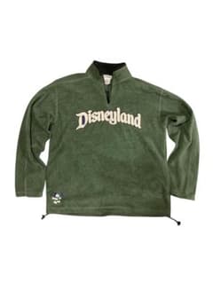 90s　ディズニー　Disney ミッキー　ハーフジップ　カーキ　緑