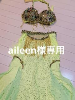 ベリーダンス 衣装 セットアップ イエロー×ライトグリーン - メルカリ