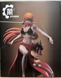 ガレージキット塗装済み完成品　ワンピース　ナミ　三刀流 ガレージキット塗装済み完成品 ワンピース ナミ 三刀流 - メルカリ