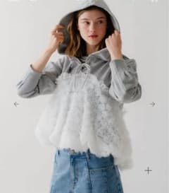 POPPY TULLE DOCKING HOODIE（gray） - メルカリ