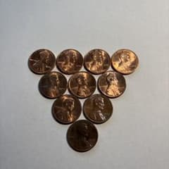 米国 硬貨 1セント 10枚セット 1975・1980・1988・1989年のサムネイル