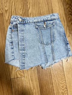 ZARA キッズ　120 ショートパンツ　デニム　巻きスカート風のサムネイル