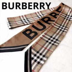 本日限定価格 ！BURBERRY スキニースカーフ ロゴ×ノバチェック リボン✨️ 本日限定価格 ！BURBERRY スキニースカーフ ロゴ×ノバチェック リボン
