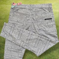 現行モデル パーリーゲイツ パンツ 総柄 白 ラベンダー M〜L相当 4
