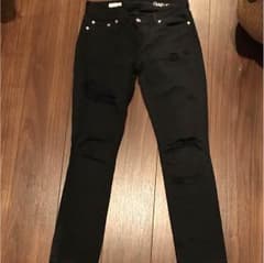 Gap 黒クラッシュパンツのサムネイル