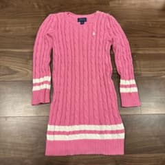 国内正規店購入　POLO RALPH LAUREN ピンク ニットドレス 5のサムネイル