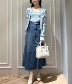 JILLSTUART デニムマーメイドスカート レースアップ バックリボンのサムネイル