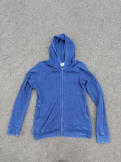 DENIME ワッフル ダブルジップパーカー ブルーのサムネイル