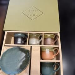 パ*チ様 うつわ工房 カップ＆ソーサー 5客セット 陶器のサムネイル