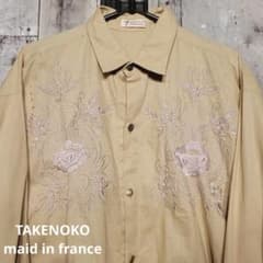フランス産 刺繍シャツ ヴィンテージ古着 TAKENOKO