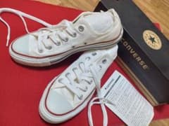 新品　コンバース オールスター ローカット　オフホワイト　23.5　スニーカーのサムネイル