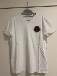 MONCLER デカロゴ　ワッペンTシャツ　ホワイト　M 国内正規品 4S387 MONCLER デカロゴ ワッペンTシャツ ホワイト M 国内正規品 4S387