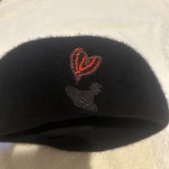 vivienne westwood ウール ベレー帽 オーブ ハート ブラック