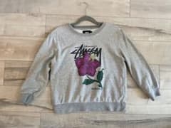 stussy ステューシー　スウェット　グレー　ハイビスカス柄　Sサイズのサムネイル
