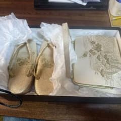 金鷲本舗大阪草履 セット ゴールド系のサムネイル