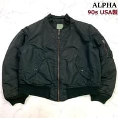 90s USA製 ALPHA MA-1 グランドクルー ブラック L D569 - メルカリ