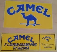 CAMELのロゴステッカーとTeam Lotus Hondaのステッカーのサムネイル