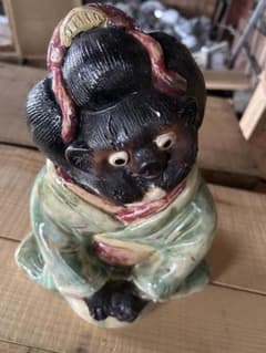 希少 女将さん たぬき 置物 希少 女将さん たぬき 置物 - メルカリ