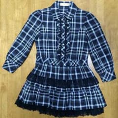 ゆうな様専用 白黒チェック ワンピースのサムネイル