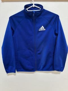 【値下げしました】adidas キッズ ジャージ ジャケット ブルー 130のサムネイル