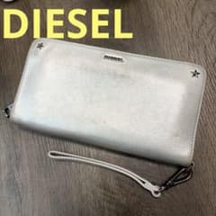 DIESEL ディーゼル 長財布 シルバー 星 スタッズ - メルカリ