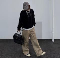 ok.soon×dickies wide chino pants ベージュ S - メルカリ