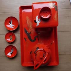 朱塗木製三々九度セット 朱塗木製三々九度セット - メルカリ