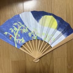 七夕デザイン 扇子 竹製のサムネイル