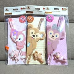 ダッフィー シェリーメイ リーナベル 箸セット 3本 香港ディズニー