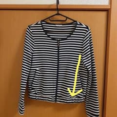♡ボーダー　ノーカラージャケット　ブルゾン♡のサムネイル