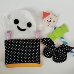 ハロウィン♡移動ポケット＆おそろいリボンヘアゴムセットのサムネイル