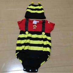 ハチのプーさんロンパース帽子つき☆size80のサムネイル