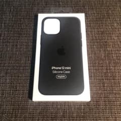 iPhone12 mini 純正シリコンケース　ブラック　新品未使用未開封のサムネイル