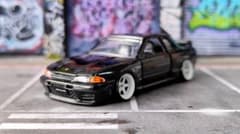 トミカ改造 日産 GTR R32 トミカくじ限定色☆深リムホットウィール