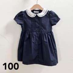 ネイビー 半袖ワンピース 100cmのサムネイル