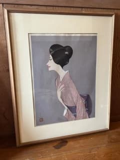 高沢圭一 木版画 額装 貴婦人 和モダン アートパネル 高沢圭一 木版画 額装 貴婦人 和モダン アートパネル - メルカリ