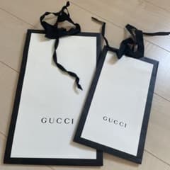 GUCCI ショップ袋 ホワイト ブラックのサムネイル