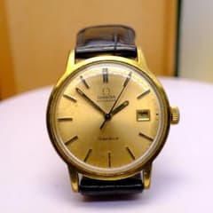C162 OMEGA GENEVE 自動巻き 稼働 ゴールド文字盤 - メルカリ