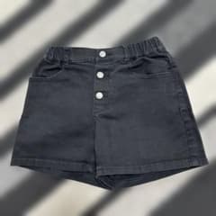 GU キッズ ブラック ハーフパンツ 140のサムネイル