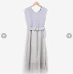 マジェスティックレゴン　ワンピース　ニット　ブルー　Mサイズのサムネイル