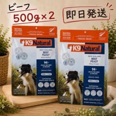 人気のビーフ❣️】K9 Natural ビーフ フィースト 500g×2 - メルカリ