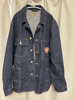 【入手困難】ヒューマンメイド　デニムカバーオール　Lサイズ　即完売　ハート　人気 ヒューマンメイド KAWS MADE デニムカバーオール ジャケット 美